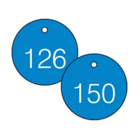 Accuform Engraved Numbered Tags, HS-Laminate, 2-3/4 in W, 25 PK TDG366BU